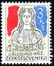 Vintage stamp printed in Czechoslovakia circa 1977 shows 25th Anniversary of Czechoslovak Academy of Science