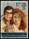Vintage stamp printed in Great Britain 1986 shows Wedding of Prince Andrew and Sarah Ferguson