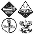 Vintage Stand up comedy show emblems