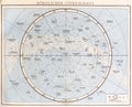 Vintage Star Chart, 1890. Royalty Free Stock Photo