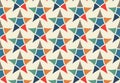 Vintage star seamless pattern retro stamp flat