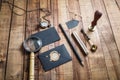 Vintage stationery accessories Royalty Free Stock Photo