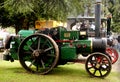 Green Steam Traction engine Royalty Free Stock Photo