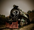 Vintage Steam engine locomotive train Royalty Free Stock Photo