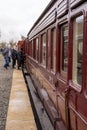 Vintage steam train carriage at Tanfield Railway - the World's oldest railway in County Durham, UK Royalty Free Stock Photo