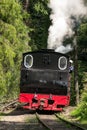 Vintage steam train locomotive - back view