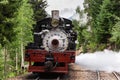 Vintage Steam Train Locomotive Doing a Blowdown Royalty Free Stock Photo