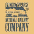 Vintage steam train poster