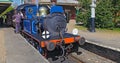 Vintage steam train ready to leave the station