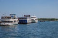 Vintage steamer ships staying in the port Toronto. Untitled