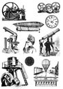 Vintage steampunk clip art set