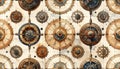 Vintage Steampunk Gears and Cogs Seamless Pattern Royalty Free Stock Photo