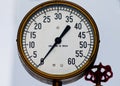 Vintage steampunk metal pressure gauge