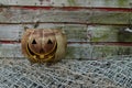 Vintage Steel Jack-O-Lantern Left Aligned