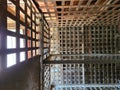 Vintage steel prison jail cell cage