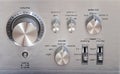 Vintage Stereo Amplifier Shiny Metal Volume Control Knob Royalty Free Stock Photo