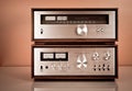Vintage Stereo Amplifier and Tuner Royalty Free Stock Photo