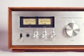 Vintage Stereo Audio Amplifier VU Meters