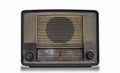 Vintage stereo radio on white background Royalty Free Stock Photo