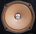 Vintage stereo speaker on a white background Royalty Free Stock Photo