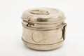 Vintage sterilisation container on white background