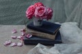 Vintage still life with books Royalty Free Stock Photo