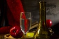 Vintage still life with wine Royalty Free Stock Photo