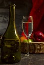 Vintage still life with wine Royalty Free Stock Photo