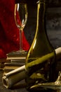 Vintage still life with wine Royalty Free Stock Photo