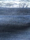 Vintage stitched textured denim close Royalty Free Stock Photo