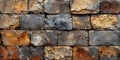 Vintage Stone Texture - Aged Canvas Pattern, Symmetrical Top View, Rust-Eaten Surface for Home DecorÃ¢â¬Â¦