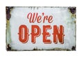 Vintage Store Open Sign Royalty Free Stock Photo