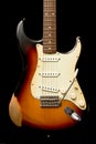 Vintage Stratocaster Guitar Royalty Free Stock Photo