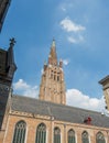 Vintage street in Bruges Belgium.Europe landscape panorama old town Royalty Free Stock Photo