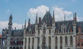 Vintage street in Bruges Belgium.Europe landscape panorama old town Royalty Free Stock Photo