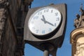 Vintage street clock. Royalty Free Stock Photo