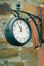 Vintage street clock Royalty Free Stock Photo