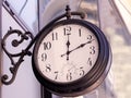 Vintage street clock Royalty Free Stock Photo