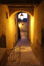 Vintage Street in Gassin by night, France Royalty Free Stock Photo