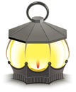 Vintage Street Lamp. Glowing lantern