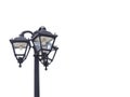 Vintage street lamp isolated on white background Royalty Free Stock Photo