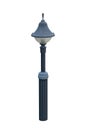 Vintage street lamp post isolated on white background Royalty Free Stock Photo