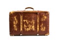 Antiquated and used suitcase