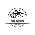 Vintage style auto polish detailing logo design Royalty Free Stock Photo