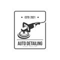 Vintage style auto polish detailing logo design Royalty Free Stock Photo