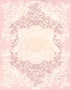 Vintage style background with floral roses frame Royalty Free Stock Photo