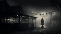 Foggy Man In Old Timey Hyperrealistic Rendering: A Lively Tavern Scene