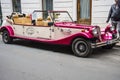 Vintage style car used to take tourists around Prague