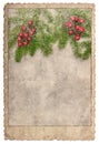 Vintage style christmas card Frame photos pictures Used paper Royalty Free Stock Photo