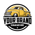 Vintage Style of Classic Truck Emblem Logo Vector Royalty Free Stock Photo